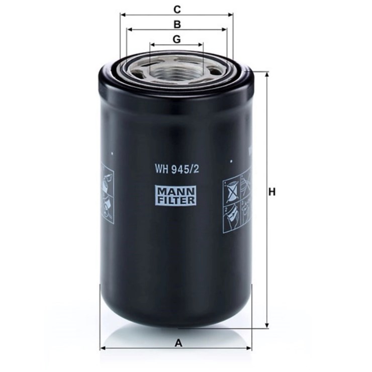 Lọc dầu Mann Filter Wh945/2 7