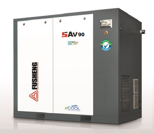 Máy nén khí trục vít biến tần FUSHENG SAV90 120HP 90KW